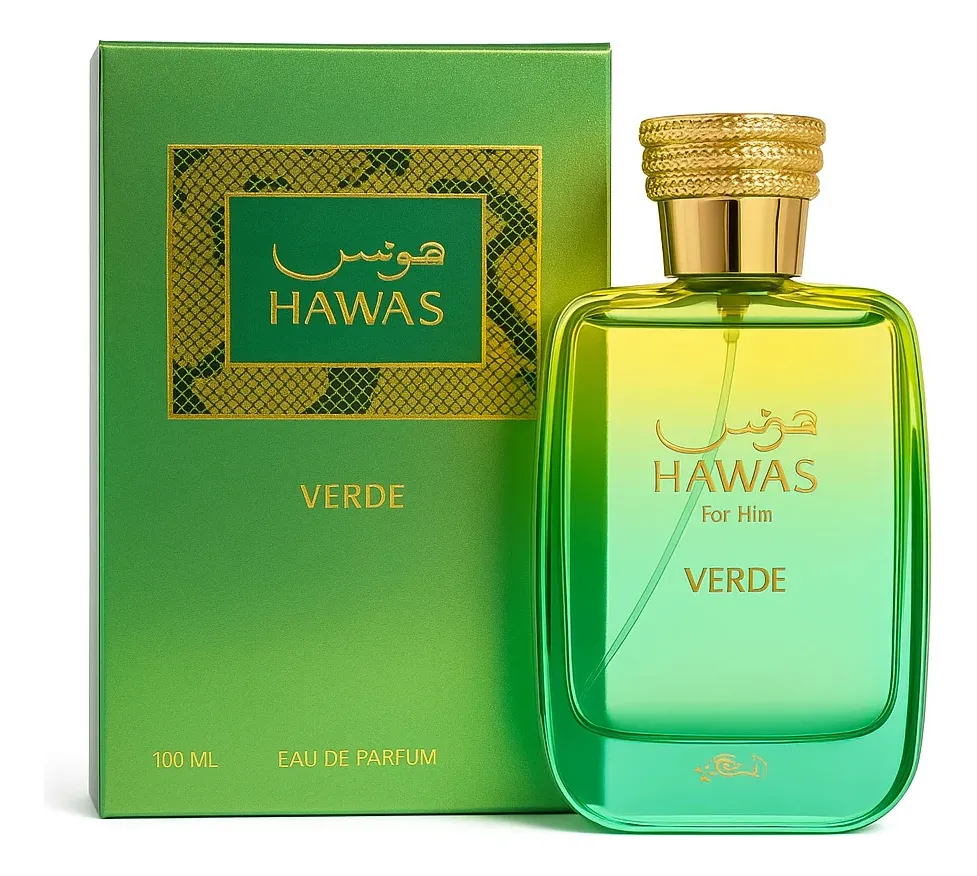 Miniatura 3 de Perfume Rasasi Hawas Verde 100ml Cítricos Frescos Acuaticos